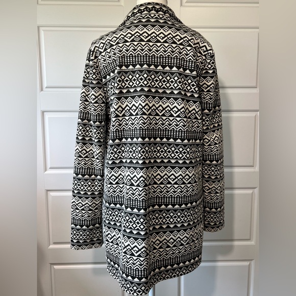 Meraki‎ Geometric Print Open Front Cardigan Duster Bohemian Style Medium - Picture 3 of 7